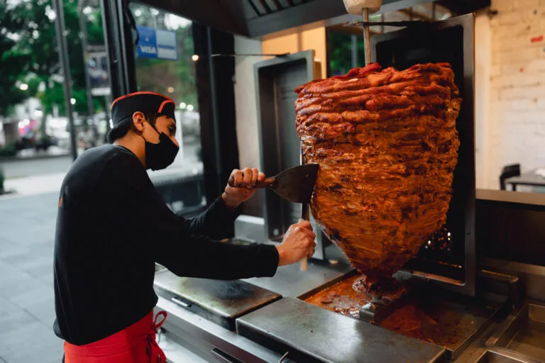 Tacos at Taquería El Caifán in Historic Downtown Mexico City